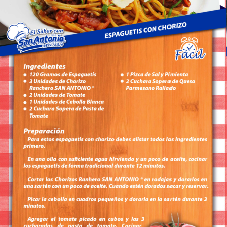 Espagueti con chorizo